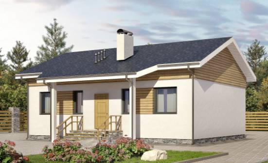 080-004-П Проект одноэтажного дома, современный домик из керамзитобетонных блоков Бузулук | Проекты домов от House Expert