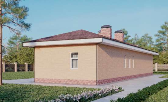 110-006-Л Проект бани из газобетона Бугуруслан | Проекты одноэтажных домов от House Expert