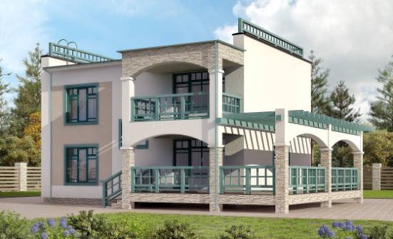 150-010-П Проект двухэтажного дома, недорогой коттедж из кирпича Кувандык | Проекты домов от House Expert