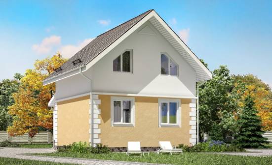 070-002-П Проект двухэтажного дома мансардой, уютный коттедж из арболита Оренбург | Проекты домов от House Expert