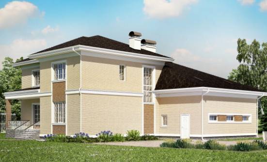 335-001-Л Проект двухэтажного дома, гараж, современный домик из кирпича Бугуруслан | Проекты домов от House Expert