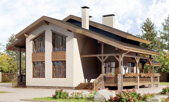 240-003-П Проект двухэтажного дома с мансардой, уютный дом из кирпича Бугуруслан | Проекты домов от House Expert