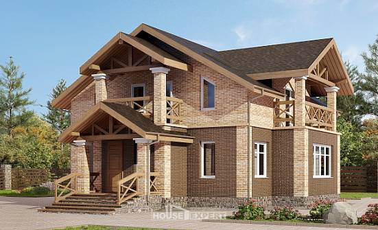 160-014-П Проект двухэтажного дома, красивый дом из поризованных блоков Новотроицк | Проекты домов от House Expert