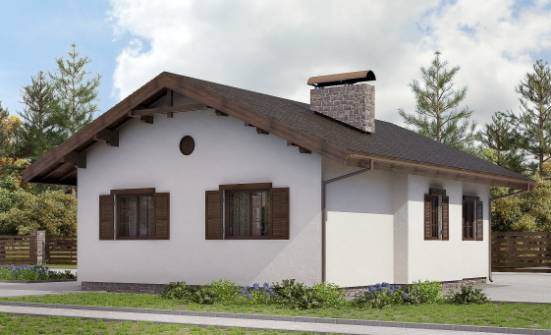 090-002-П Проект одноэтажного дома, уютный загородный дом из кирпича Соль-Илецк | Проекты домов от House Expert
