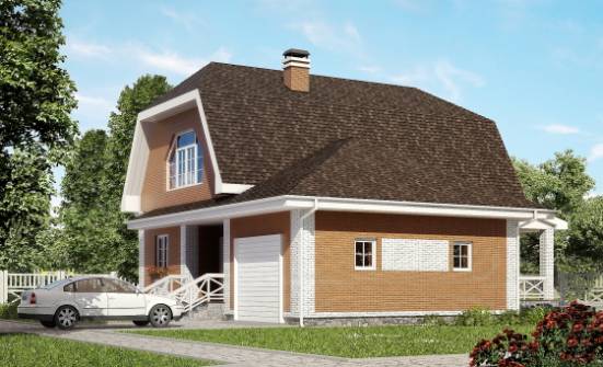 160-006-П Проект двухэтажного дома с мансардой, гараж, современный загородный дом из бризолита Абдулино | Проекты домов от House Expert