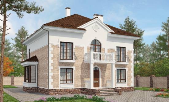 220-008-П Проект двухэтажного дома, средний загородный дом из кирпича Новотроицк | Проекты домов от House Expert