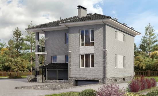 275-004-П Проект трехэтажного дома и гаражом, уютный домик из кирпича Орск | Проекты домов от House Expert
