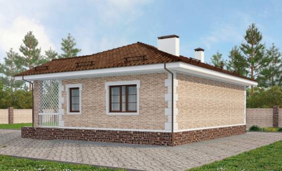 065-002-П Проект бани из кирпича Новотроицк | Проекты домов от House Expert