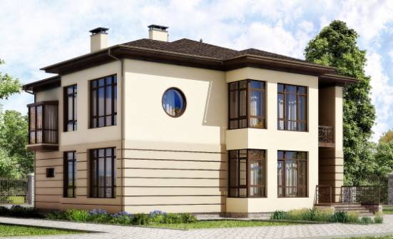 300-006-П Проект двухэтажного дома, гараж, классический коттедж из кирпича Бузулук | Проекты домов от House Expert