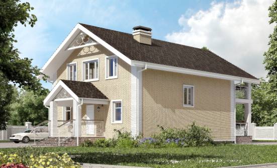 150-007-Л Проект двухэтажного дома мансардой, небольшой коттедж из газосиликатных блоков Кувандык | Проекты домов от House Expert