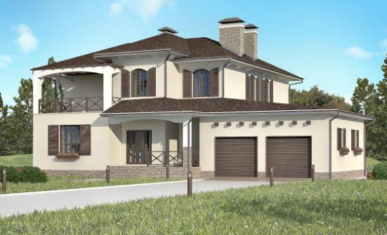 285-002-П Проект двухэтажного дома и гаражом, просторный загородный дом из кирпича Бузулук | Проекты домов от House Expert