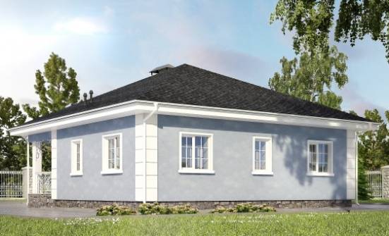 100-001-П Проект одноэтажного дома, красивый коттедж из керамзитобетонных блоков Новотроицк | Проекты домов от House Expert