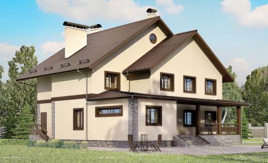 265-003-Л Проект двухэтажного дома, классический домик из арболита Гай | Проекты домов от House Expert
