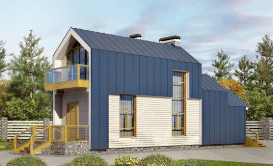060-006-П Проект двухэтажного дома с мансардой, маленький дом из газосиликатных блоков Абдулино | Проекты домов от House Expert