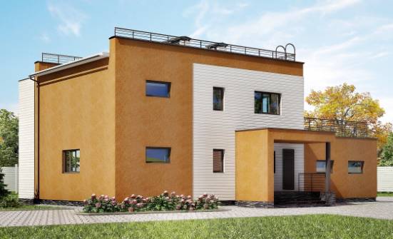 180-012-П Проект двухэтажного дома, гараж, красивый загородный дом из кирпича Новотроицк | Проекты домов от House Expert