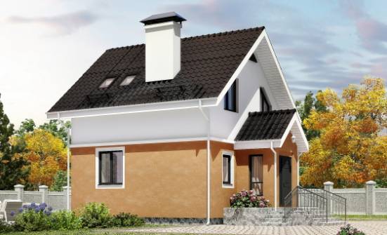 070-001-Л Проект двухэтажного дома с мансардой, крохотный домик из бризолита Бузулук | Проекты домов от House Expert