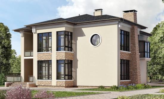 300-005-Л Проект двухэтажного дома, классический коттедж из кирпича Гай | Проекты домов от House Expert