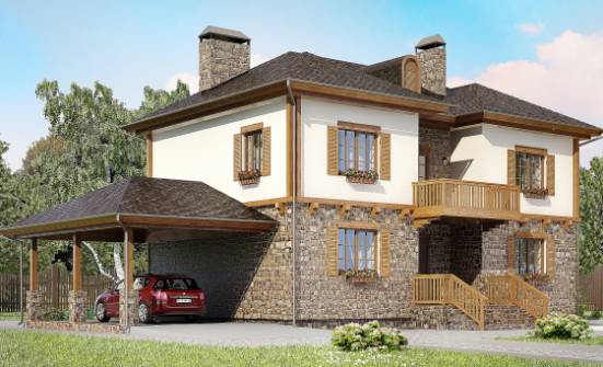 155-006-Л Проект двухэтажного дома, гараж, бюджетный дом из керамзитобетонных блоков Абдулино | Проекты домов от House Expert