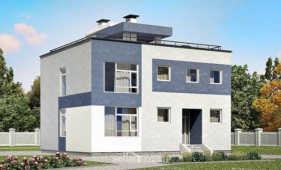 180-005-П Проект двухэтажного дома, красивый загородный дом из пеноблока Орск | Проекты домов от House Expert