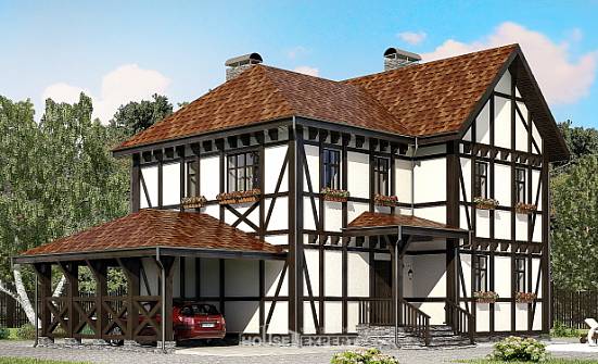 180-004-Л Проект двухэтажного дома мансардой и гаражом, классический дом из кирпича Бугуруслан | Проекты домов от House Expert