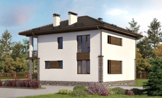 170-005-П Проект двухэтажного дома, классический загородный дом из поризованных блоков Орск | Проекты домов от House Expert