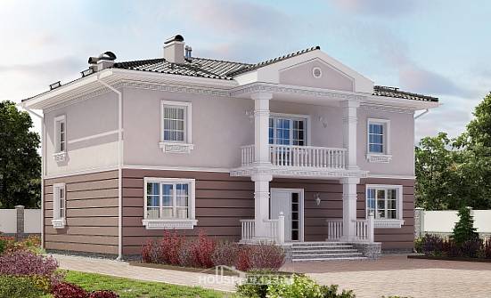 210-005-П Проект двухэтажного дома, классический загородный дом из газосиликатных блоков Соль-Илецк | Проекты домов от House Expert