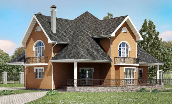 310-001-П Проект двухэтажного дома мансардой, уютный домик из пеноблока Бузулук | Проекты домов от House Expert
