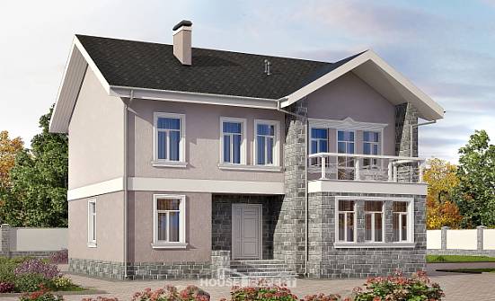 170-008-П Проект двухэтажного дома, красивый дом из газосиликатных блоков Медногорск | Проекты домов от House Expert