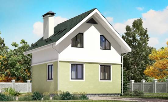 070-001-П Проект двухэтажного дома с мансардой, современный коттедж из блока Медногорск | Проекты домов от House Expert