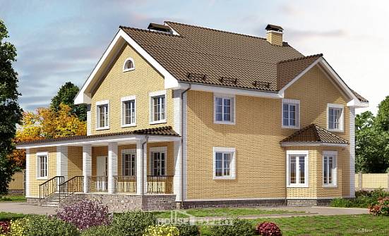 320-003-Л Проект двухэтажного дома, огромный коттедж из блока Бузулук | Проекты домов от House Expert