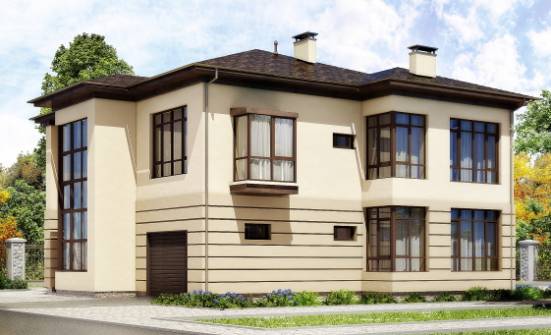 300-006-П Проект двухэтажного дома, гараж, классический коттедж из кирпича Бузулук | Проекты домов от House Expert