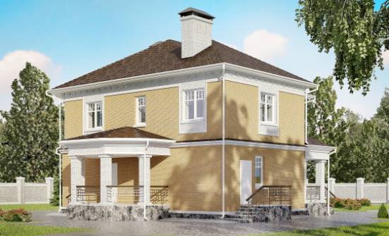 160-001-Л Проект двухэтажного дома, доступный домик из керамзитобетонных блоков Кувандык | Проекты домов от House Expert