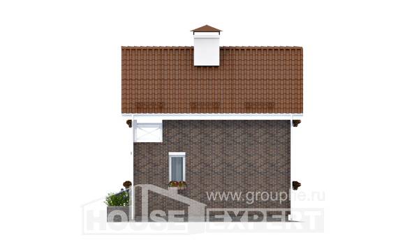 045-001-Л Проект двухэтажного дома с мансардным этажом, компактный дом из теплоблока Кувандык, House Expert
