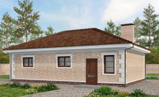 070-005-П Проект гаража из кирпича Гай | Проекты одноэтажных домов от House Expert
