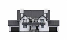 290-003-П Проект двухэтажного дома с мансардным этажом, современный коттедж из бризолита Бугуруслан, House Expert