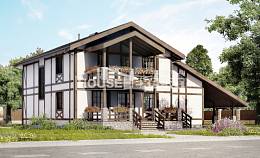 250-002-Л Проект двухэтажного дома с мансардой и гаражом, красивый загородный дом из кирпича Новотроицк, House Expert