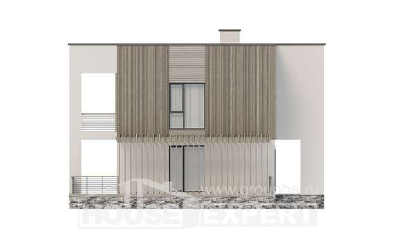 150-017-П Проект двухэтажного дома, недорогой коттедж из газобетона Гай, House Expert