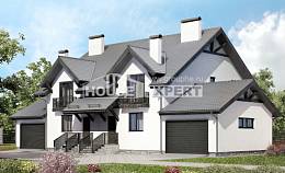 290-003-П Проект двухэтажного дома с мансардой, красивый дом из пеноблока Оренбург, House Expert