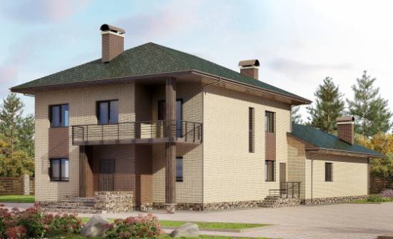 305-003-П Проект двухэтажного дома, большой домик из газосиликатных блоков Оренбург | Проекты домов от House Expert