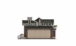 180-010-П Проект двухэтажного дома мансардный этаж и гаражом, современный дом из газобетона Бугуруслан, House Expert