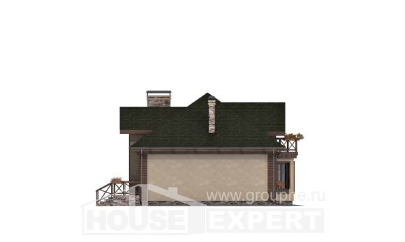 180-010-П Проект двухэтажного дома мансардный этаж и гаражом, современный дом из газобетона Бугуруслан, House Expert