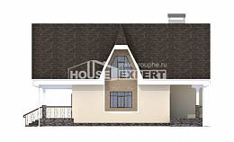 125-001-Л Проект двухэтажного дома с мансардным этажом, классический дом из газобетона Абдулино, House Expert