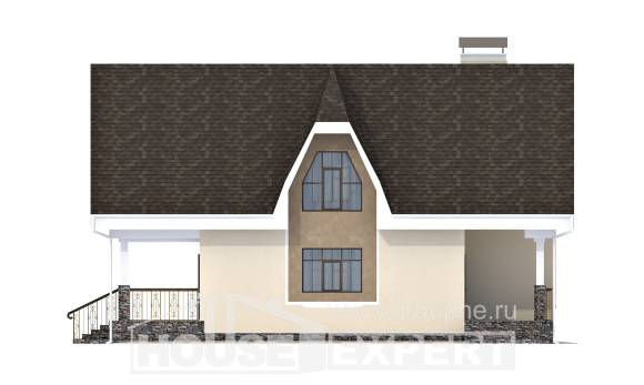 125-001-Л Проект двухэтажного дома с мансардным этажом, классический дом из газобетона Абдулино, House Expert