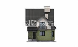120-003-П Проект двухэтажного дома с мансардным этажом, скромный дом из бризолита Гай, House Expert