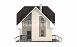 125-001-Л Проект двухэтажного дома с мансардным этажом, классический домик из арболита Оренбург, House Expert