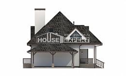 110-002-Л Проект двухэтажного дома мансардой, гараж, уютный коттедж из газобетона Орск, House Expert