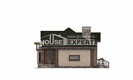 180-010-П Проект двухэтажного дома с мансардным этажом и гаражом, средний домик из теплоблока Абдулино, House Expert