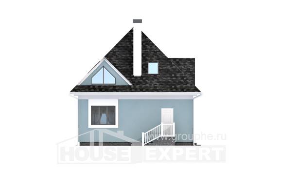 110-001-Л Проект двухэтажного дома с мансардой, красивый загородный дом из поризованных блоков Оренбург, House Expert