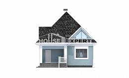 110-001-Л Проект двухэтажного дома с мансардным этажом, экономичный загородный дом из теплоблока Гай, House Expert