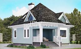 110-001-Л Проект двухэтажного дома с мансардой, уютный домик из бризолита Новотроицк, House Expert